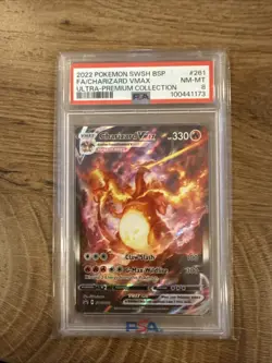 2022 Pokemon Charizard Vmax Ultra premium Collection Promo SWSH261 PSA 8 - Image 1