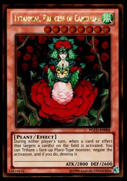 Tytannial, Princess of Camellias - PGLD-EN088 NM Gold Rare Premium Gold Yu-Gi-Oh - Image 1