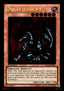 Des Volstgalph - PGLD-EN061 NM Gold Rare Premium Gold Yu-Gi-Oh 1st Edition - Image 1