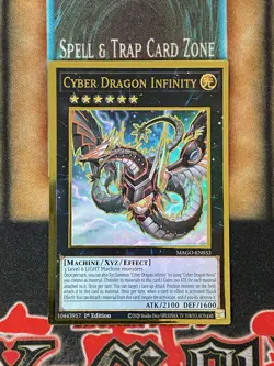 Yugioh Cyber Dragon Infinity MAGO-EN033 Gold Rare Alt Art 1st Ed NM - Image 1