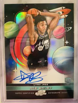 2025-26 Topps Chrome Cosmic - First Flight Signatures Ace Bailey Auto Utah Jazz - Image 1