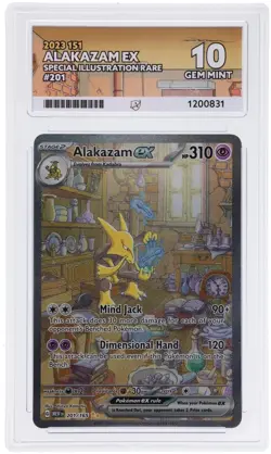 ACE 10 Gem Mint Alakazam ex 2023 Pokemon 151 201/165 SIR Pokemon Card - Image 1