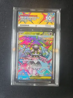 Mega Diancie MAR Ace 10 Graded Slab Pokemon Card Perfect Subgrades Near Mint - Image 1