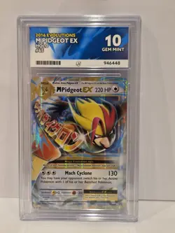 M Pidgeot EX 65/108 Evolutions 2016 Holo Pokemon Ace Gem Mint 10 - Image 1
