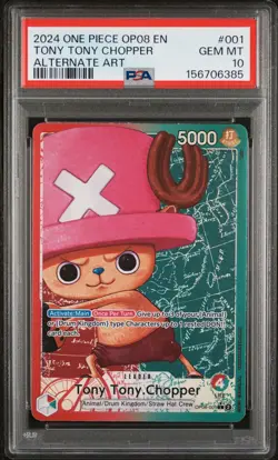 2024 ONE PIECE OP08-TWO LEGENDS ALTERNATE ART #001 TONY TONY CHOPPER PSA 10 - Image 1