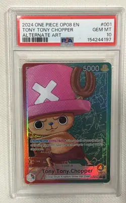 2024 ONE PIECE OP08-TWO LEGENDS ALTERNATE ART #001 TONY TONY CHOPPER PSA 10 - Image 1