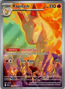 Rapidash Illustration Rare SV10: Destined Rivals 189/182 NM - Pokemon TCG - Image 1