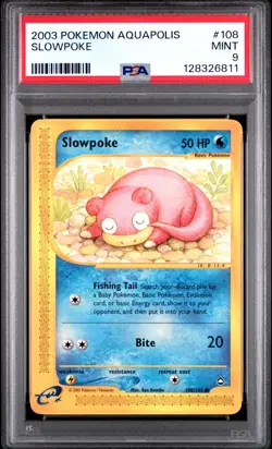 2003 POKEMON AQUAPOLIS #108 SLOWPOKE PSA 9 - Image 1