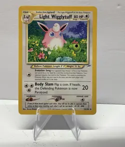 MP-LP- Light Wigglytuff 54/105 Neo Destiny 2000 Pokemon - Image 1