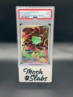 PSA 9 MINT Pokemon Bulbasaur 133/132: Mega Evolution Holo STAMPED Promo - Image 1