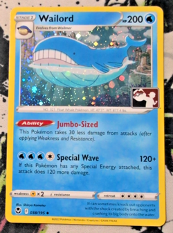 Wailord 038/195 Holo Pokemon Play! Prize Pack Series 3/4 - Image 1