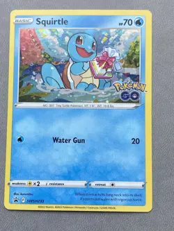Squirtle SWSH233 Black Star Promos GO Stamped Cosmos Holo Pokemon TCG 2022 NM - Image 1