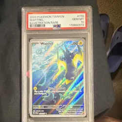 Pokemon TCG Wattrel 178/167 SV06 Twilight Masquerade IR Holo EN PSA 10 2024 - Image 1
