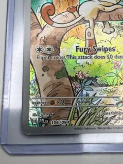 Meowth 106/094 Illustration Rare Phantasmal Flames Pokemon Holo Near Mint - Image 5