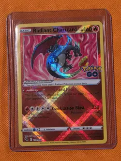 Pokemon Go Radiant Charizard Holo TCG Card 011/078 NM Condition - Image 1