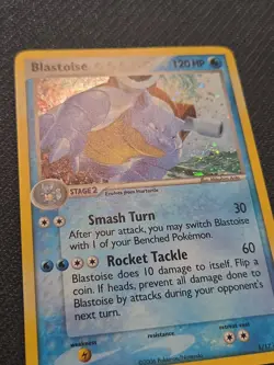 Blastoise 1/17 Pop Series 3 Holo 2006 Pokemon Card TCG Swirl MP/HP Vintage Rare - Image 4