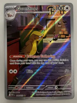 Pokemon TCG Gumshoos 153/132 ME01 Secret Rare Full Art Holo 100 HP English - Image 1