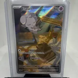 Pokemon Espurr Full Art Holo Basic Psychic 095/088 POR 60 HP TCG Card - Image 2