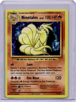 Pokemon Ninetales Holo Rare XY - Evolutions 15/108 LP - Image 1