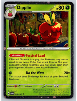 Dipplin Cosmos Holo - 018/167 - S&V Twilight Masquerade - 2024 Pokemon - NM - Image 1