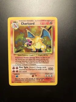 1999 Pokemon Charizard Base Set Holo Rare Unlimited 4/102 1999 WOTC LP - Image 1