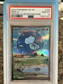 Pokemon 2024 Mew ex 232/091 SIR Paldean Fates (Bubble Mew) GEM MINT PSA 10 - Image 1