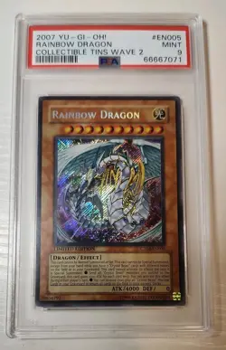 2007 Yu-Gi-Oh! Rainbow Dragon CT04 Limited Edition Secret Rare PSA 9 - Image 1