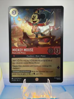 Disney Lorcana Mickey Mouse Brave Little Prince Cold Foil Fabled - Image 3