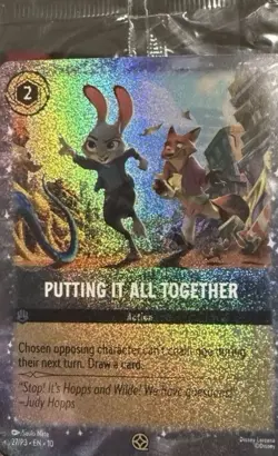 CINEMARK Lorcana Putting It All Together Promo Foil Action Card Judy Hopps Wilde - Image 1