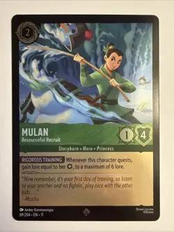 Mulan Resourceful Recruit 69/204 Foil Super Rare Lorcana Winterspell Card - Image 1