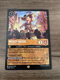 Disney Lorcana TCG Mickey Mouse - Musketeer Captain 16/204 Legendary NM - Image 1