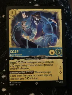 Disney Lorcana Scar - Eerily Prepared 153/204 1st Ed Super Rare Foil EN - Image 1