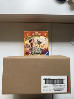 Disney Lorcana Wilds Unknown Illumineer’s Trove Sealed Case of 4 EN01 1st Print - Image 1