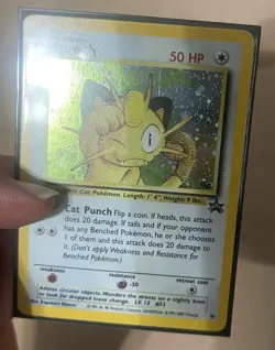 Pokemon Meowth #10 GB PROMO 10 Black Star WOTC Wizards Coast HOLO 1999 Card - Image 3