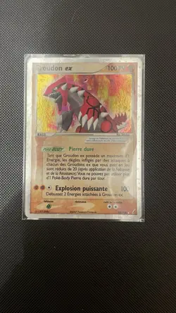 Pokemon Groudon EX Holo Card 93/100 Crystal Guardians Series - Image 1