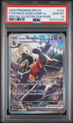 Cynthia's Garchomp ex 232/182 Pokemon Destined Rivals SIR #232 GEM MINT PSA 10 - Image 1