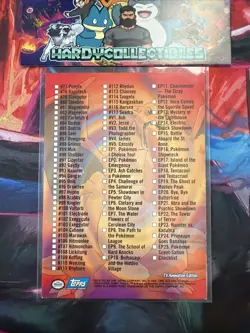 Pokemon Card Series 2 Topps TV Animation Edition Checklist LP - Image 2