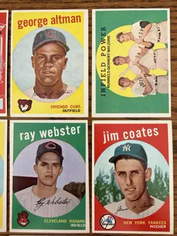 1959 Topps Baseball Hi# Lot Of 12 Dif, Roy Sievers And Fred Haney AS, Vgex-Ex - Image 3