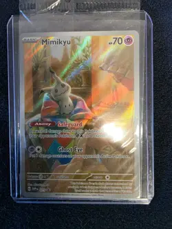 Sealed Mimikyu SVP EN 075 Holo Black Star Promo Paldean Fates ETB Pokemon Card - Image 2