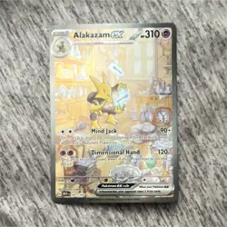 Pokemon TCG Alakazam ex 201/165 SV 151 Ultra Rare Full Art Holo - Image 1