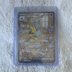 Pokemon Alakazam ex 201/165 SV Scarlet & Violet 151 Ultra Rare Holo Full Art - Image 1