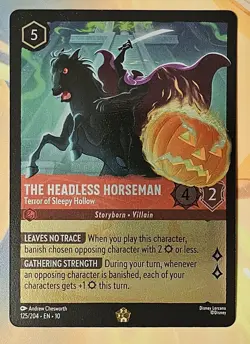 Disney Lorcana Whispers In The Well THE HEADLESS HORSEMAN Legendary 125/204 FOIL - Image 1