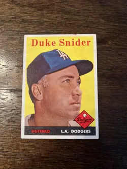 1958 Topps - Duke Snider #88 Los Angeles Dodgers MLB Baseball HOF Card Vintage - Image 1