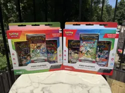 Pokemon TCG First Partner Illustration Collection Series 1 and 2 Sealed Set - Image 1