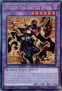 MP23-EN185 MEIZEN THE BATTLE NINJA RARE 1ST EDITION YuGiOh CARD - Image 1