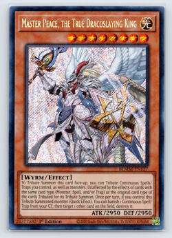 Master Peace, the True Dracoslaying King - BLMM-EN127 Secret Rare - 1st E Yugioh - Image 1