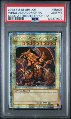 The Winged Dragon of Ra, LC01-EN003, PSA 10, QCSE-Attribute ERROR-ITA, YUGIOH - Image 3