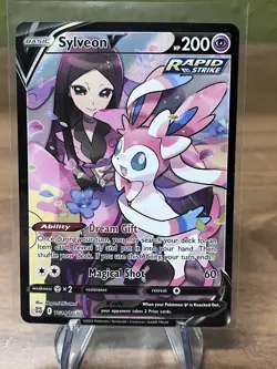 Sylveon V TG14/TG30 Swsh09 Brilliant Stars Trainer Gallery Full Art 2022 Pokemon - Image 1