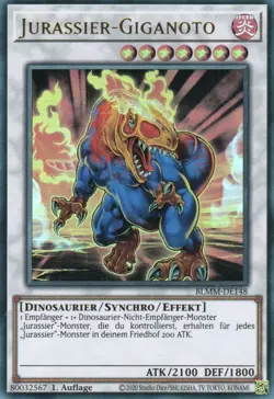 yugioh 1x Jurassier-Giganoto BLMM-DE148 ULTRA 1AUFLAGE DEUTSCH - Image 1