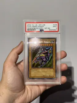 Yugioh GLOSSY Gaia The Fierce Knight LOB-006 1st Edition PSA 9 - Image 5